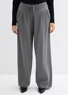 Stickad byxa av mjuk kashmirmix, bonprix