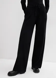 Stickad byxa av mjuk kashmirmix, bonprix