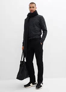 Stretchig termocargobyxa, normal passform, raka ben, bonprix