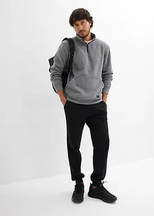 Fleecetröja med ståkrage, bonprix