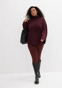 Ribbstickad polotröja, bonprix