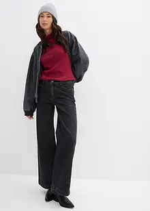 Wide Leg Jeans Mid Waist, Full Length, bonprix