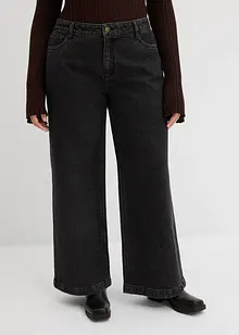 Wide Leg Jeans Mid Waist, Full Length, bonprix