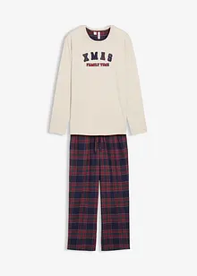 Pyjamas med flanellbyxa av mjuk bomull och presentpåse, bonprix