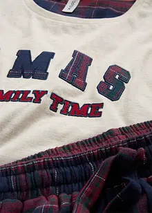 Pyjamas med flanellbyxa av mjuk bomull och presentpåse, bonprix