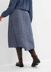 Mellanlång kjol i följsam viskos, bonprix