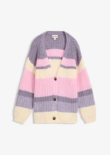 Grovstickad cardigan med olika färgnyanser, bonprix