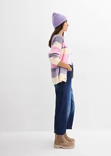 Grovstickad cardigan med olika färgnyanser, bonprix