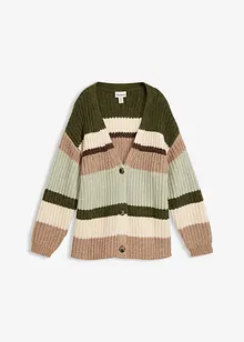 Grovstickad cardigan med olika färgnyanser, bonprix