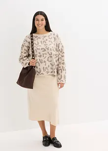 Jacquardtröja i oversizemodell med paljetter, bonprix