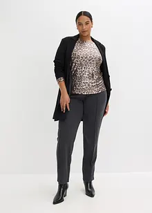 Topp med glansigt leopardmönster, bonprix
