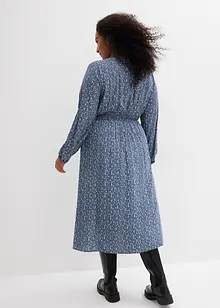 Mellanlång klänning i följsam viskos, bonprix