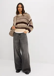 Stickad tröja i oversizemodell, bonprix