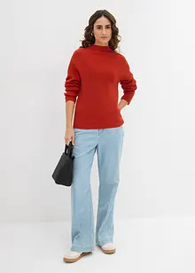 Finstickad tröja av ekologisk bomull, bonprix