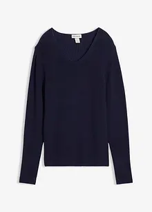 Finstickad tröja i ekologisk bomull, bonprix