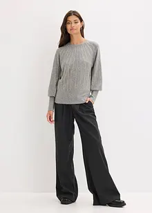 Tröja med strassapplikation, bonprix