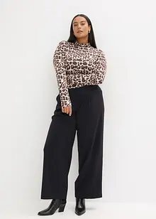 Långärmad topp i mjuk viskosmix, bonprix