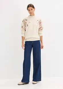 Oversizetröja med paljetter, bonprix