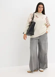 Oversizetröja med paljetter, bonprix