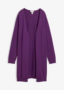 Lång cardigan med rullade kanter, bonprix
