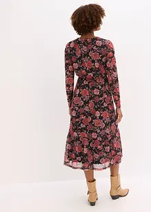 Midiklänning av mjuk mesh, bonprix