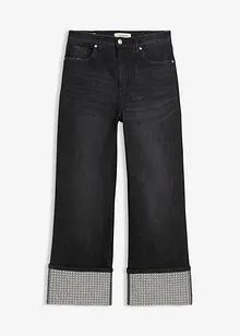 Straight Jeans High Waist, med Turn-Ups, bonprix