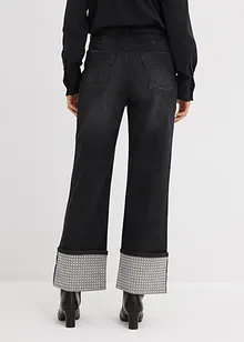 Straight Jeans High Waist, med Turn-Ups, bonprix