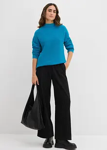 Ribbstickad tröja av ekologisk bomull, bonprix