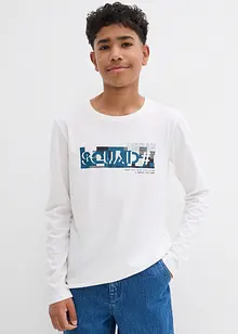 Långärmad T-shirt i ren ekologisk bomull (2-pack), bonprix