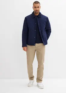 Stretchig byxa med värmande flanellfoder, normal passform, raka ben, bonprix