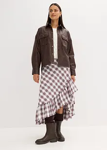 Skjorta i skinnimitation med used-look, bonprix