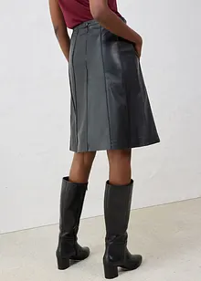 Skinnkjol i utställd modell, av lammnappa, bonprix