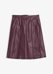 Skinnkjol i utställd modell, av lammnappa, bonprix