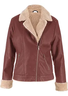 Jacka i skinnimititation, fodrad, bonprix