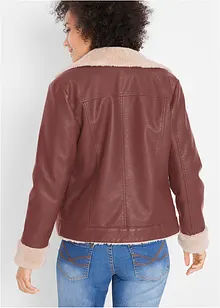 Jacka i skinnimititation, fodrad, bonprix