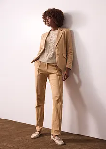 Jerseykavaj i bomull, figursydd, bonprix