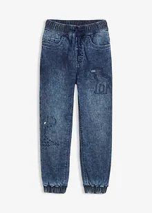 Dra på-jeans med jerseyfoder, Regular Fit, bonprix