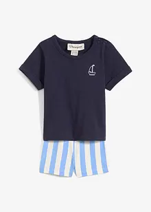 T-shirt och shorts för bebisar i ren ekologisk bomull (2 delar), bonprix