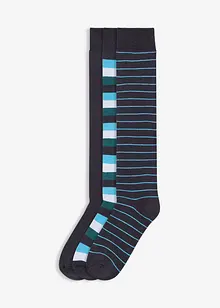 Knästrumpor med mjukt frottéfoder och ekologisk bomull (3-pack), bonprix