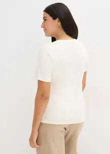 T-shirt med pärlapplikation, bonprix