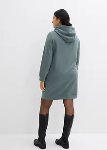 Trikåklänning med luva, bonprix