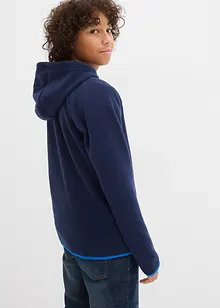 Fleecejacka med kontrasterande detaljer, för barn, bonprix