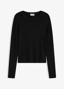 Finstickad tröja av mjuk viskosmix, bonprix