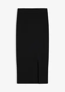 Finstickad kjol av mjuk viskosmix, bonprix