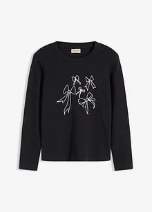 Långärmad topp av ekologisk bomull, bonprix