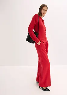 Grovstickad tröja med knytning, bonprix