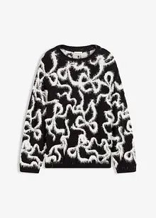 Jacquardstickad tröja av mjuk viskosmix, bonprix