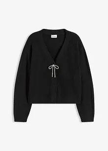 Stickad kofta i kort modell, bonprix