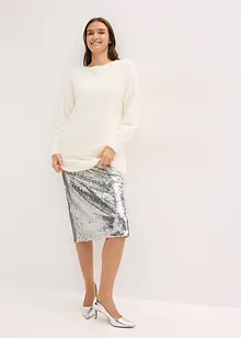 Lång tröja av mjukt fjädergarn, bonprix