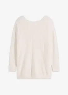 Lång tröja av mjukt fjädergarn, bonprix